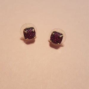 Stella and dot pink pave studs